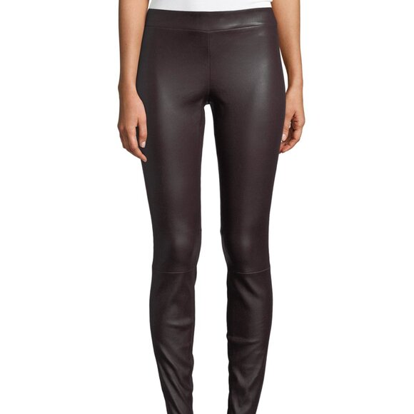 New Vince Leather Leggings Ankle Zip XS Size - Picture 12 of 12